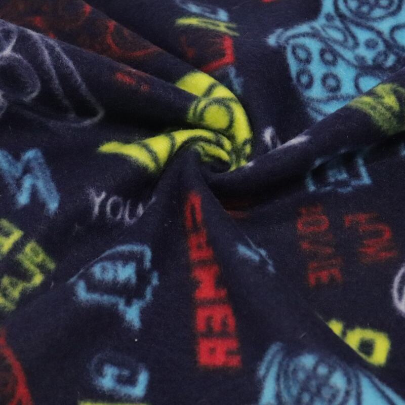 Gamepad Game Elements Printing Polar Fleece Fabric manufacture