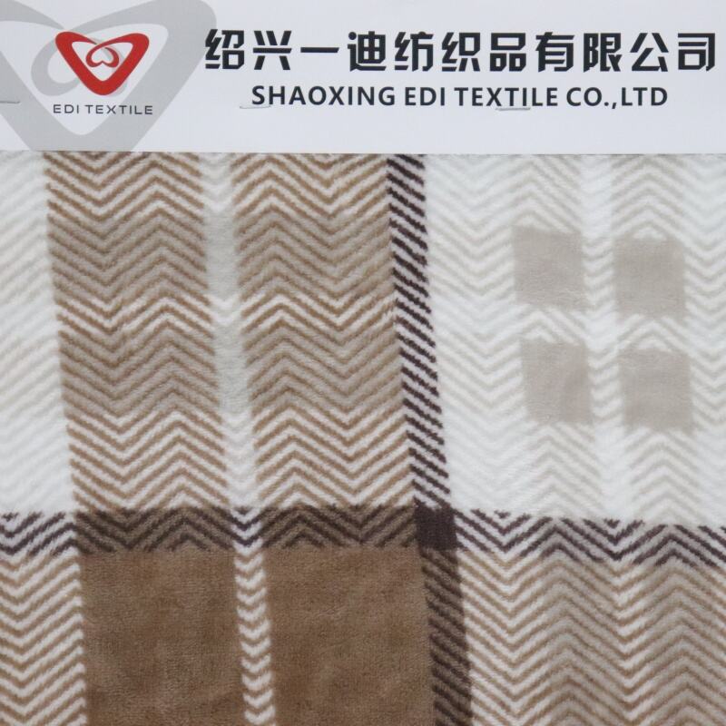 Camel Arrows And Stripes Pattern Printing Flannel Fabric details