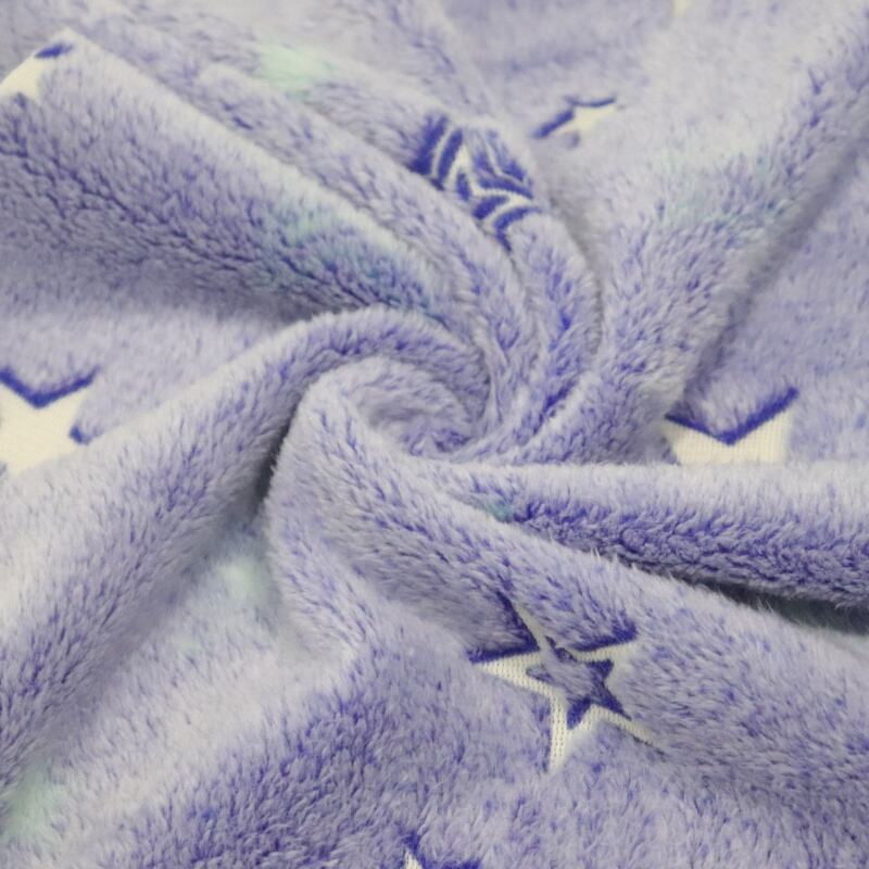 Star Glow In The Dark Flannel Fabric factory