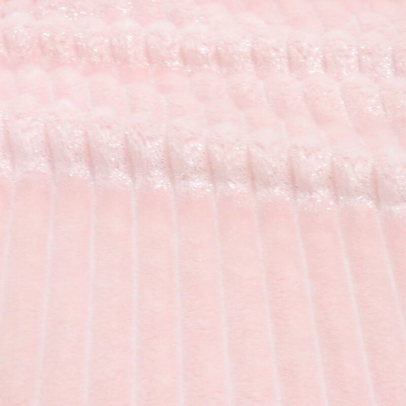 Pink Stripes Jacquard With Foil Flannel Blanket manufacture