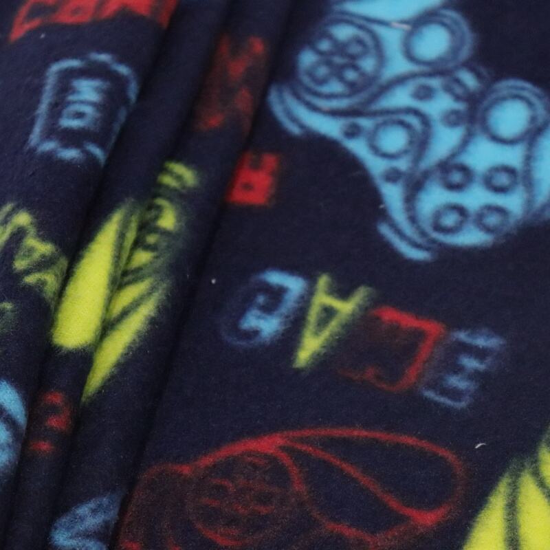 Gamepad Game Elements Printing Polar Fleece Fabric details