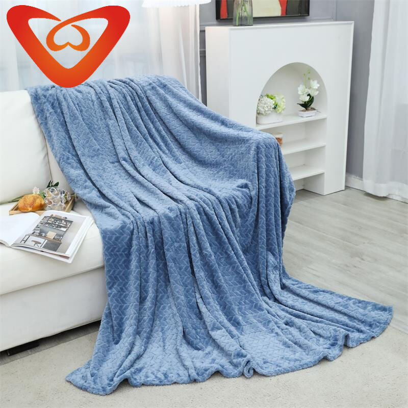 Recommend Knitted 100% Polyester Smooth Flannel Jacquard Blanket Not Easy To Pilling factory