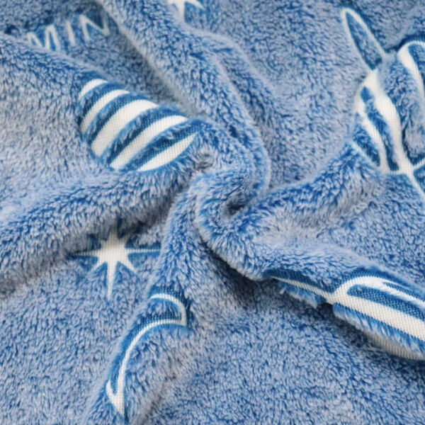 Experience the luxury of our royal blue fleece.