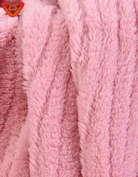 100% Polyester Soft Fluffy Sherpa Fabric Double Layer Printed Jacquard Fleece Sherpa Fabric For Pajama and Blanket details