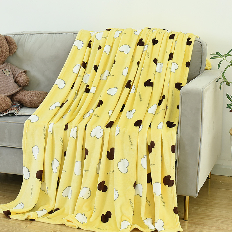 High Quality Children Cartoon Pattern Flannel Blanket Printing Lovely Soft Flannel Blanket For Kids Super Soft For Home details