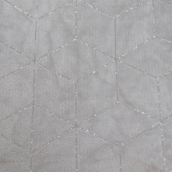 Stay warm and comfortable with our classic grey fleece blanket.