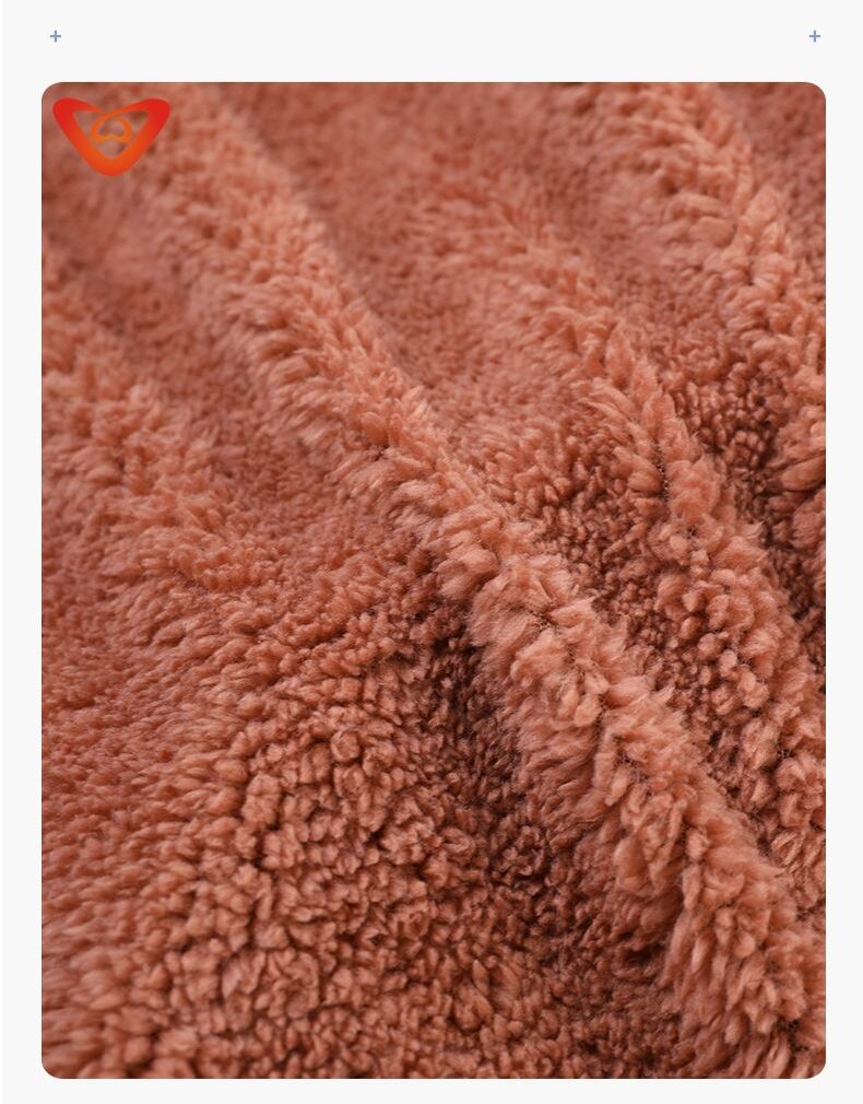 High Quality Sherpa Fabric Single Side Cozy Soft Customized Pattern Solid Sherpa Polyester Fleece Fabric factory