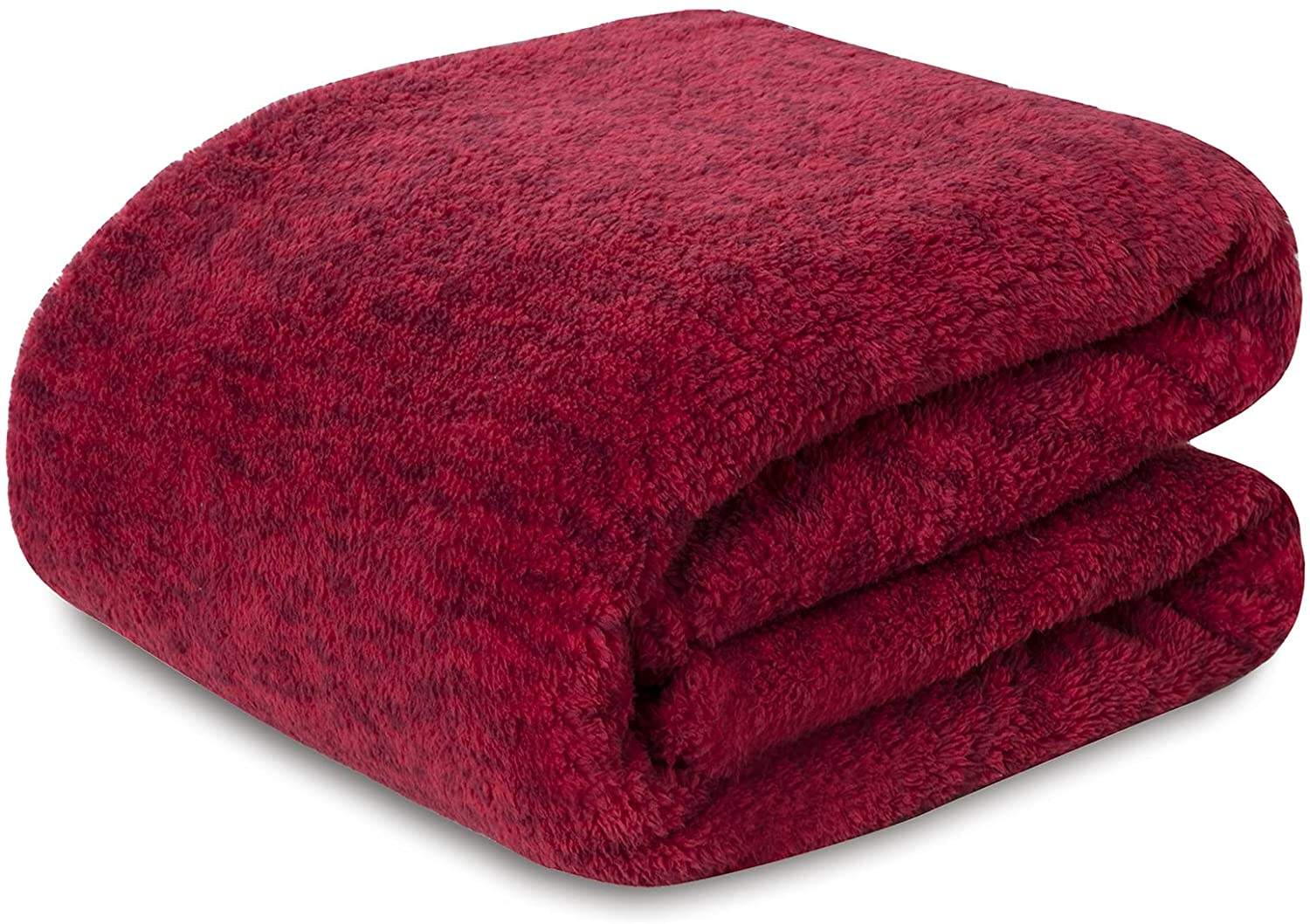 Hot Selling Red Solid 100% Polyester Warm Sherpa Fleece Blanket For Sofa supplier