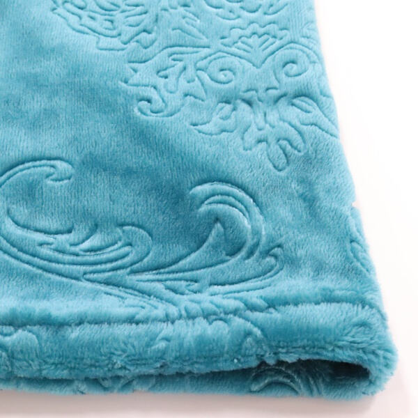 Add a pop of color to your home with our blue fluffy blanket.