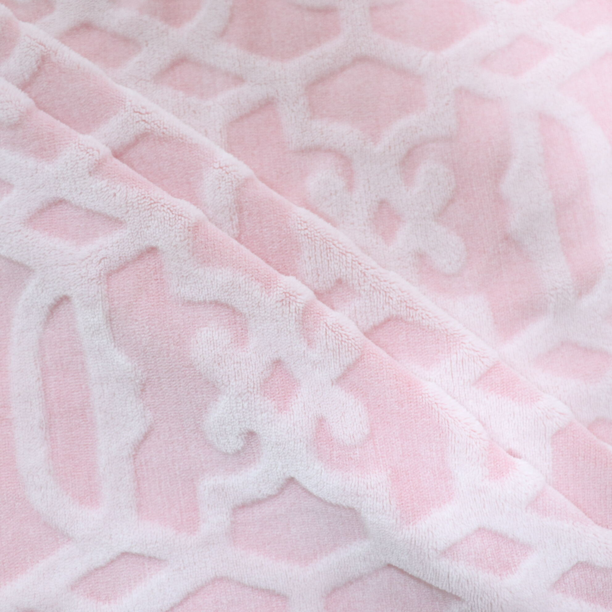 Light Pink Mattress Ticking Polyester Elastane Knitwear Fabric 100% Polyester Cut Flannel Fabric details