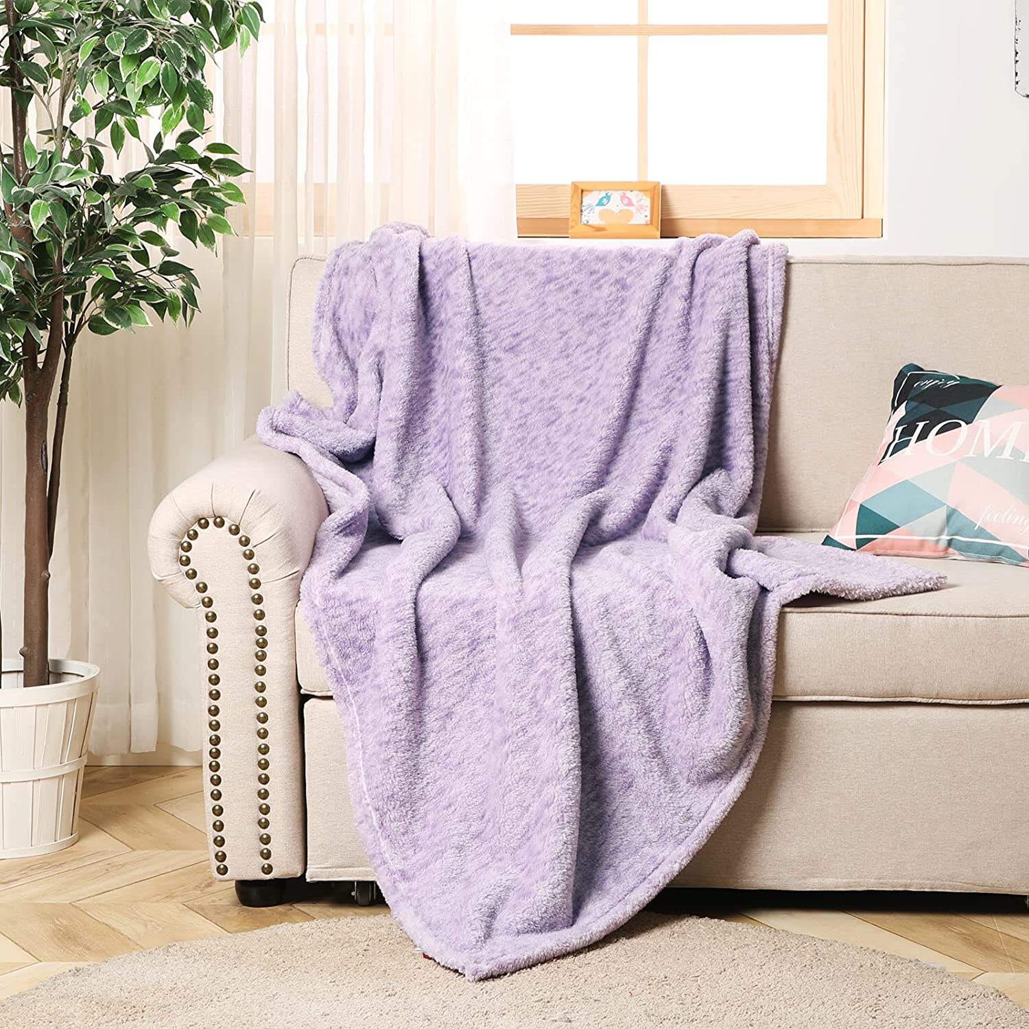 High Quality Nice Price 100% Polyester Two Side Brushed Fluffy Sherpa Blanket Thick Winter Plush Sherpa Throw Blanket details