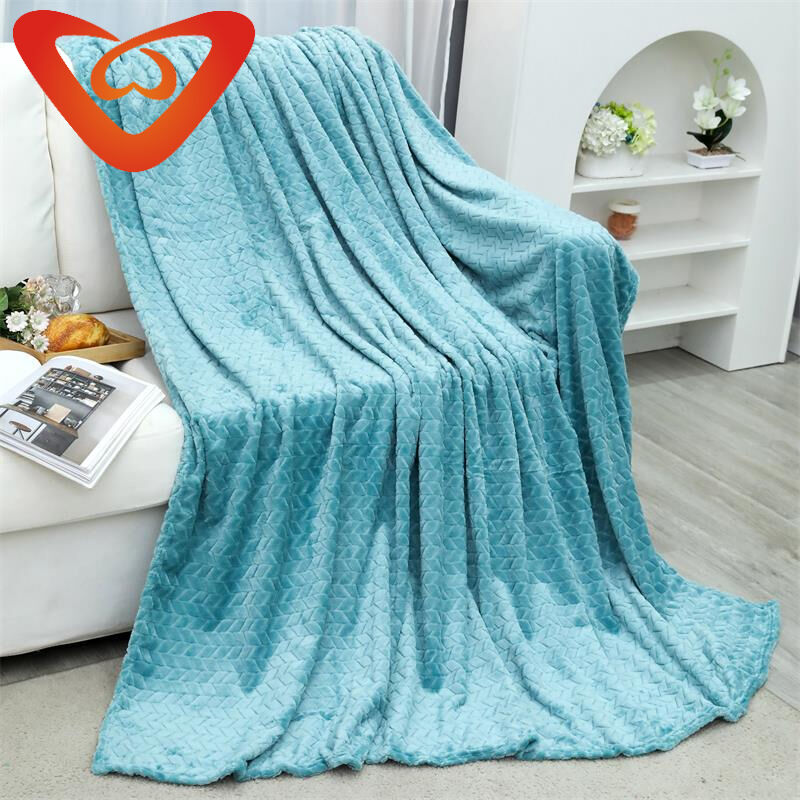 Recommend Knitted 100% Polyester Smooth Flannel Jacquard Blanket Not Easy To Pilling details