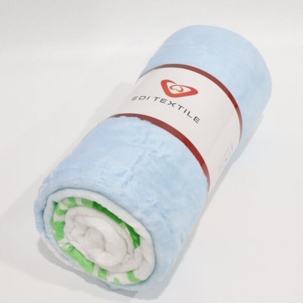A blue soft blanket