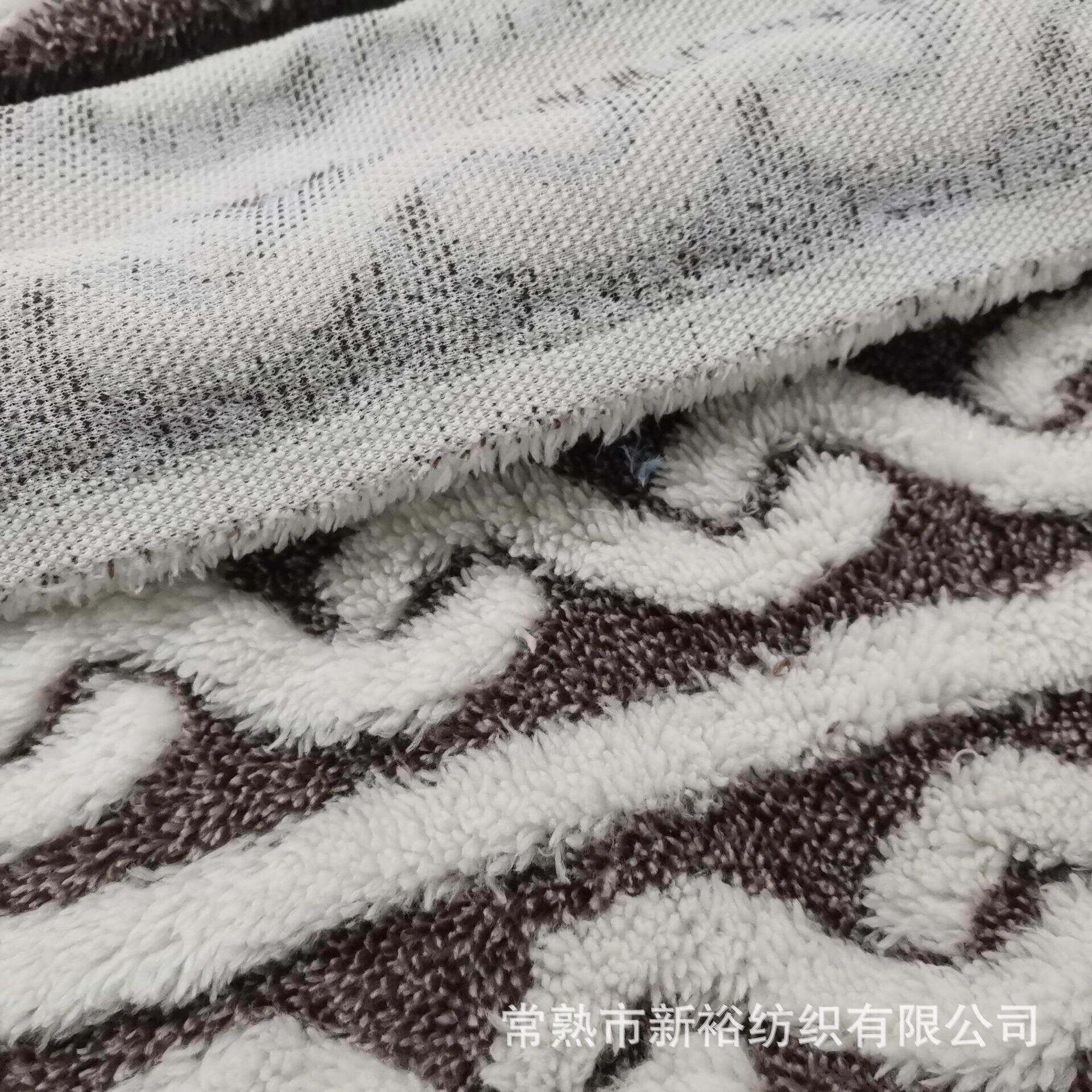 Factory Direct Supply 100% Polyester Single Solid Cationic Jacquard Sherpa Fleece Fabric factory