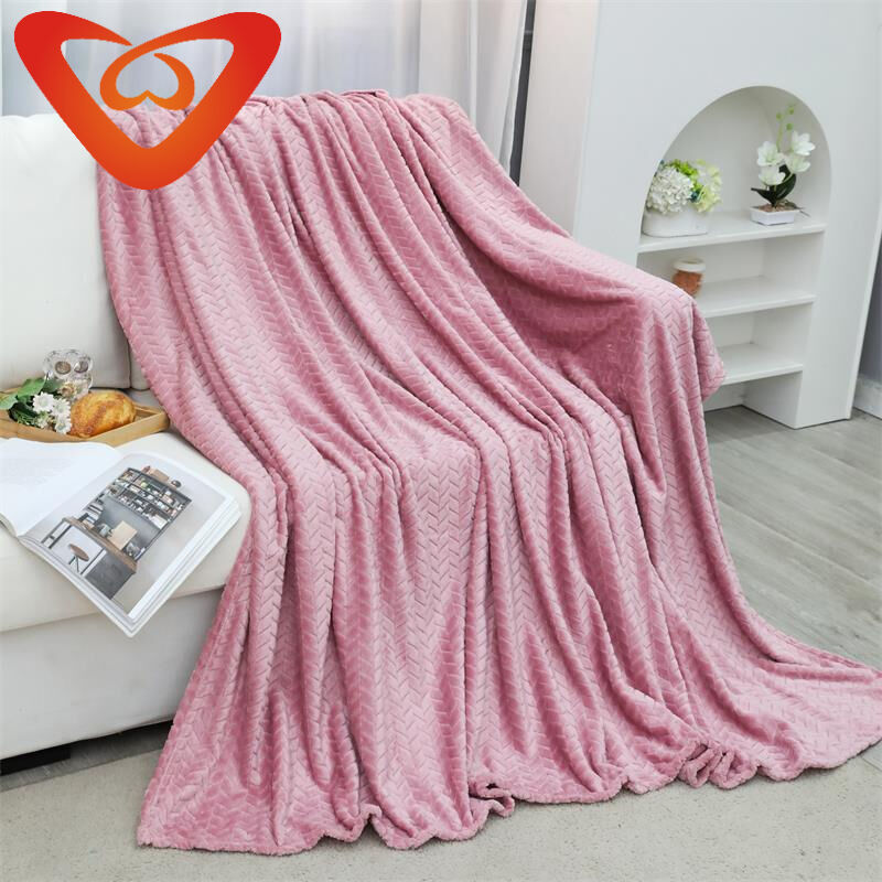 Recommend Knitted 100% Polyester Smooth Flannel Jacquard Blanket Not Easy To Pilling supplier