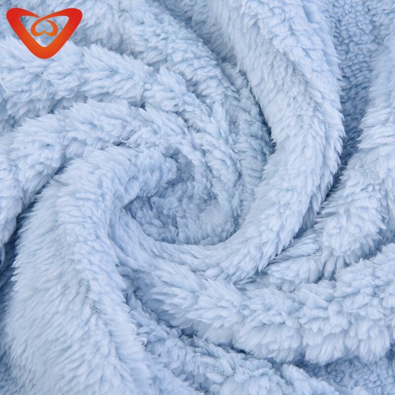 100% Polyester Soft Fluffy Sherpa Fabric Double Layer Printed Jacquard Fleece Sherpa Fabric For Pajama and Blanket manufacture