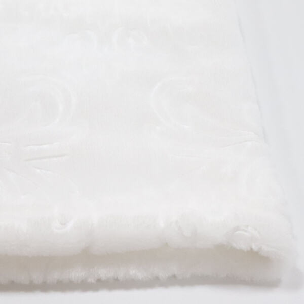 Elevate your bedding with our elegant white fleece blanke