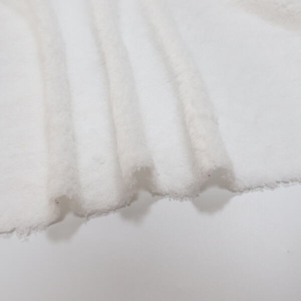 Machine washable and durable white fleece.