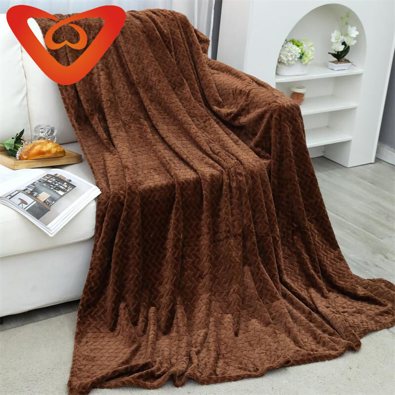 Recommend Knitted 100% Polyester Smooth Flannel Jacquard Blanket Not Easy To Pilling supplier