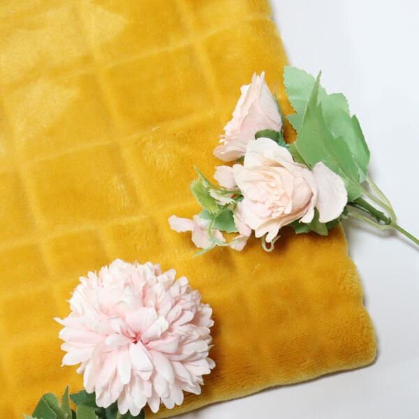 Protect yourself from the cold with a yellow fleece ha