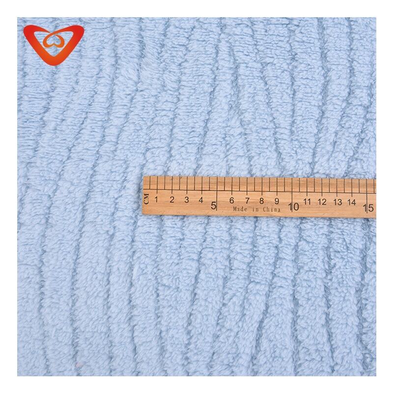 100% Polyester Soft Fluffy Sherpa Fabric Double Layer Printed Jacquard Fleece Sherpa Fabric For Pajama and Blanket details