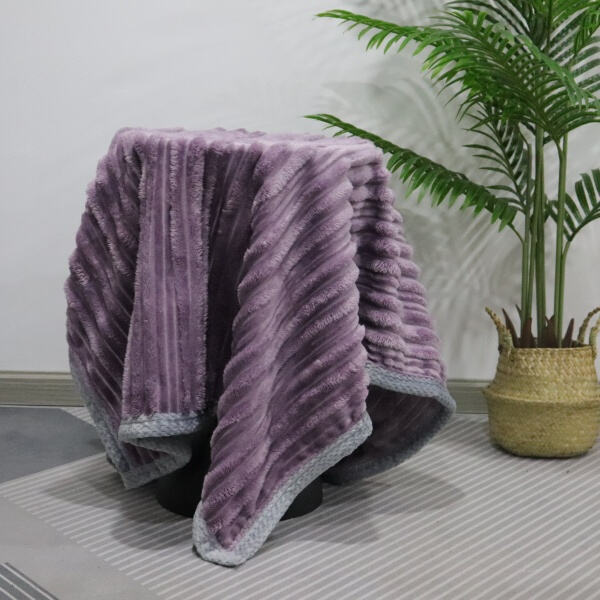 Indulge in a Tranquil Night's Sleep with a Dreamy Purple Fluffy Blanke