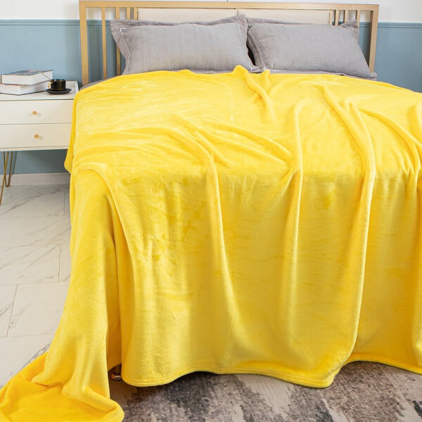 Brighten Your Room with a Yellow Fleece Blanke