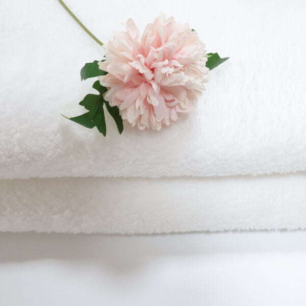 Eco-friendly and sustainable white fleece options available.