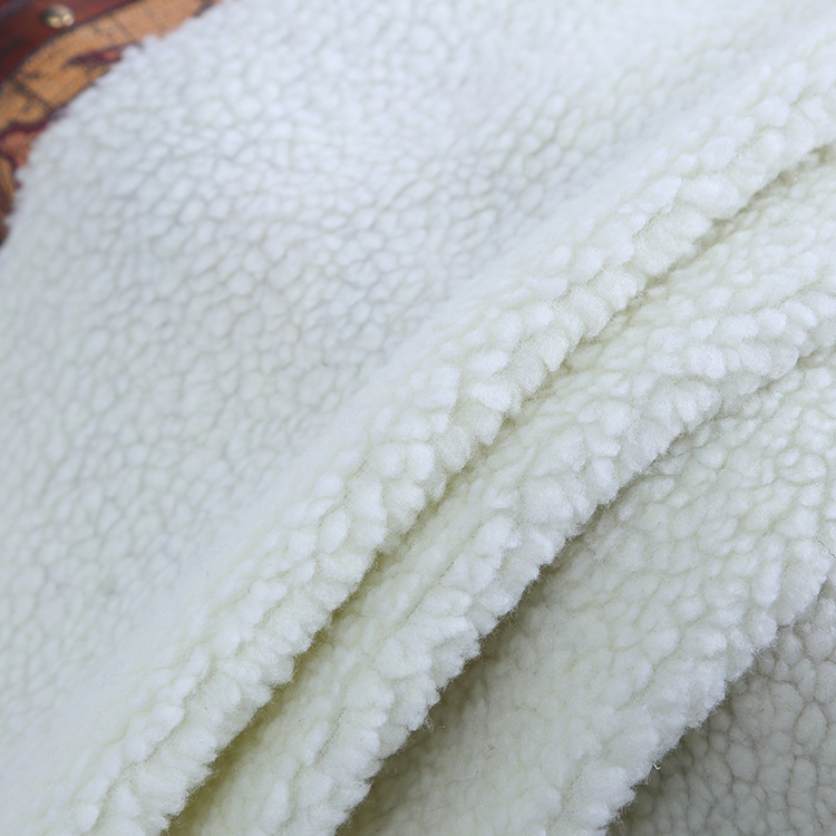 Thick 100% Polyester Knit Faux Fleece Sherpa Fabric supplier