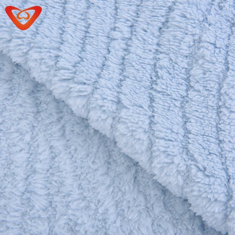 100% Polyester Soft Fluffy Sherpa Fabric Double Layer Printed Jacquard Fleece Sherpa Fabric For Pajama and Blanket manufacture