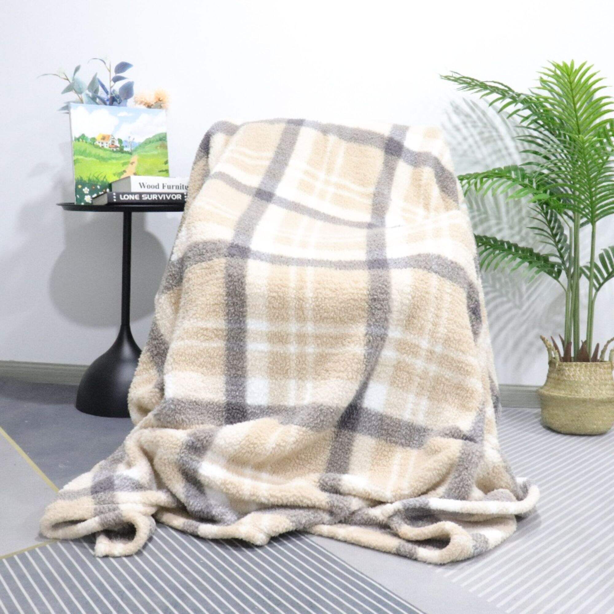 leopard print sherpa blanket -69