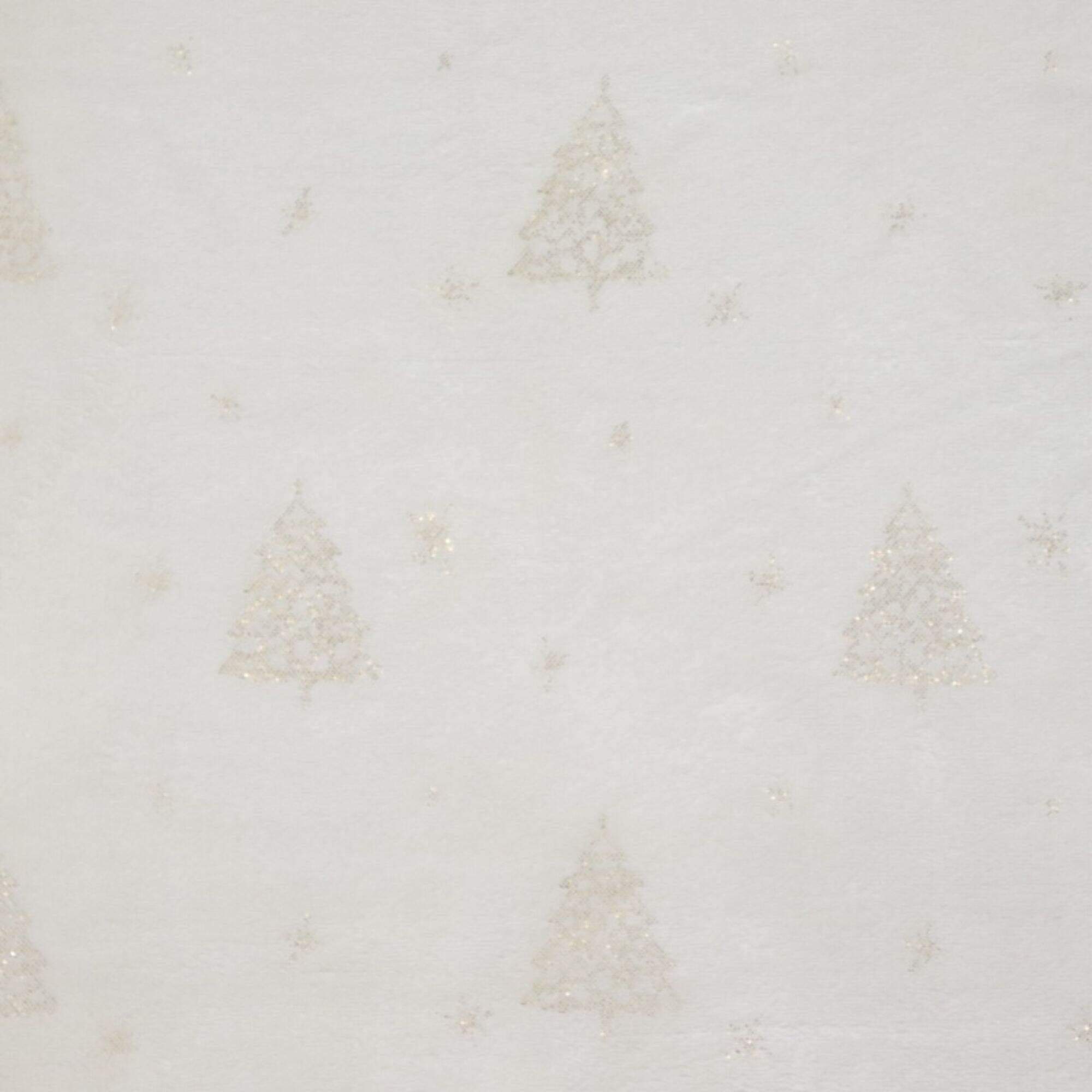 Christmas Tree Metallic Flannel Fabric