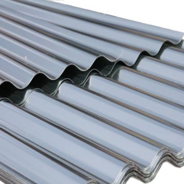 Galvanized metal roof sheets.