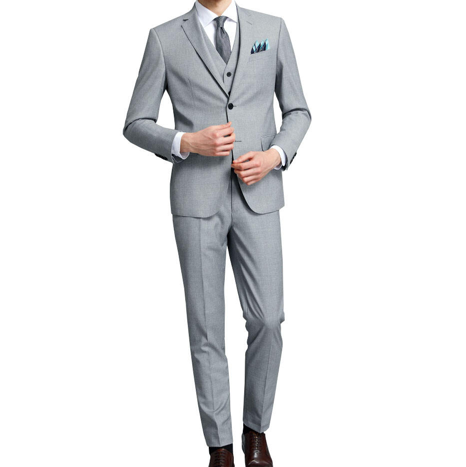 2024 New style business wedding slim fit suits for men best office men suit solid custom mens suit supplier