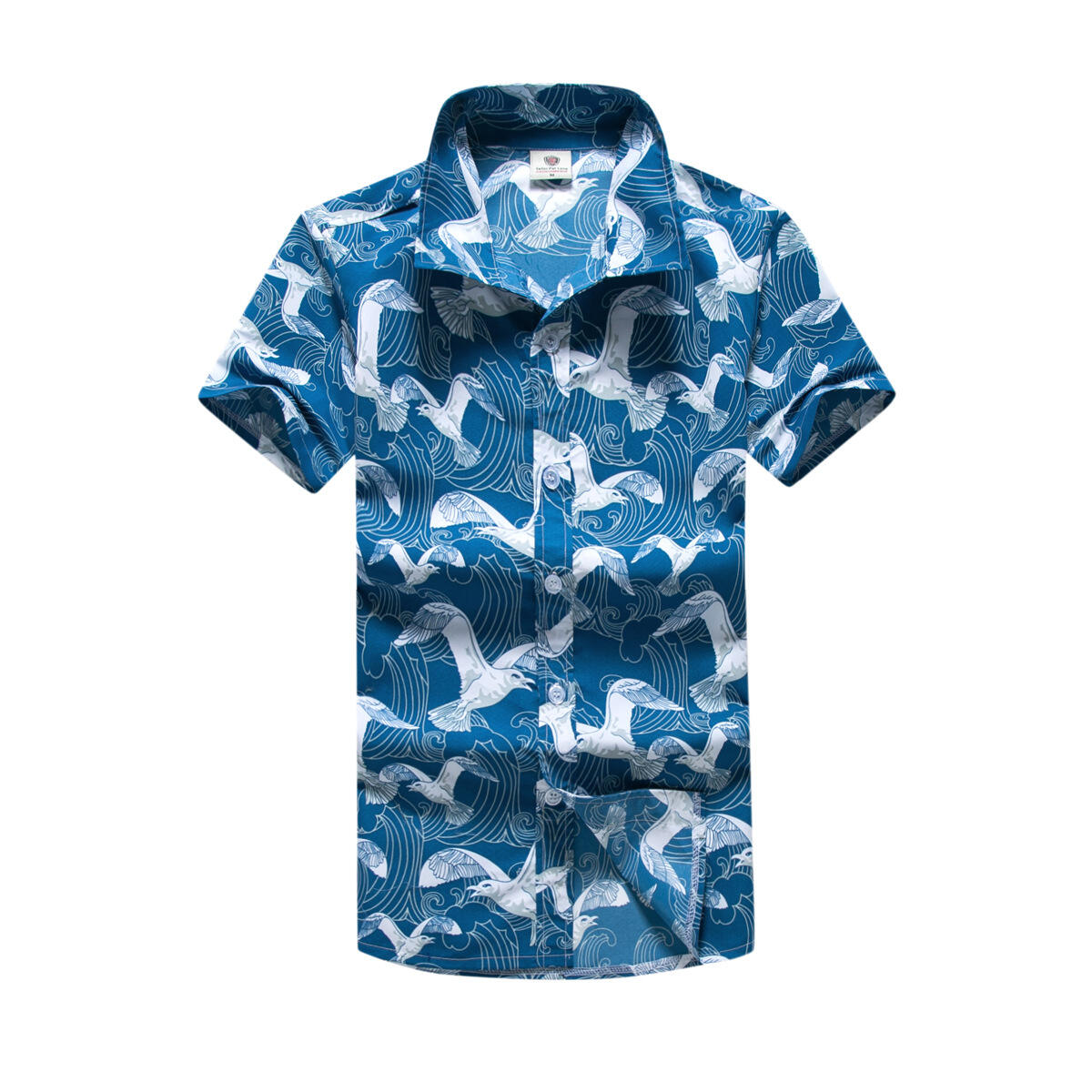 2024 High quality short sleeve shirts print shirt non-iron wrinkle custom men shirts supplier