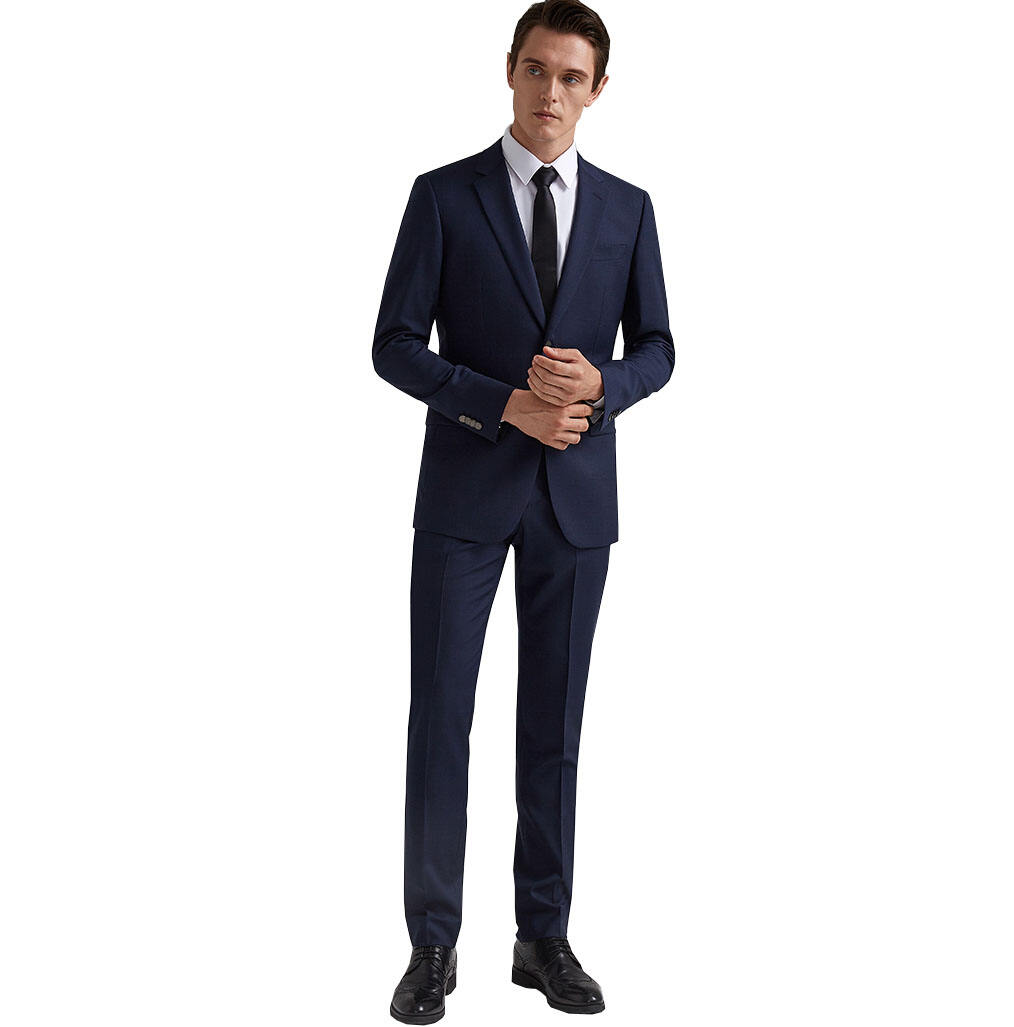 2024 High quality men suit and Blazer business wedding slim fit office solid color custom mens suit factory