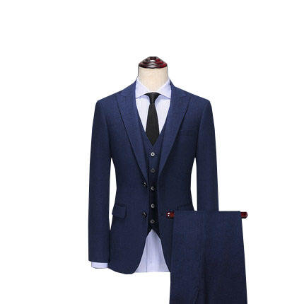 2024 Factory price men Suit business wedding slim fit solid 3 pieces coat formal custom mens suit details