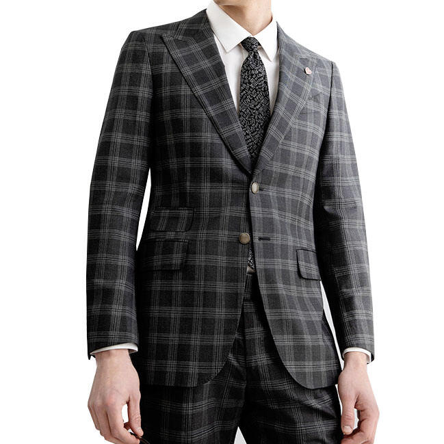 2024 Hot style business plaid Men Suit & blazer Slim Fit jacket Wedding custom mens suit details