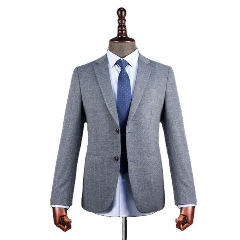 High quality slim Fit stripe men suit 2 piece business wedding custom mens suit supplier