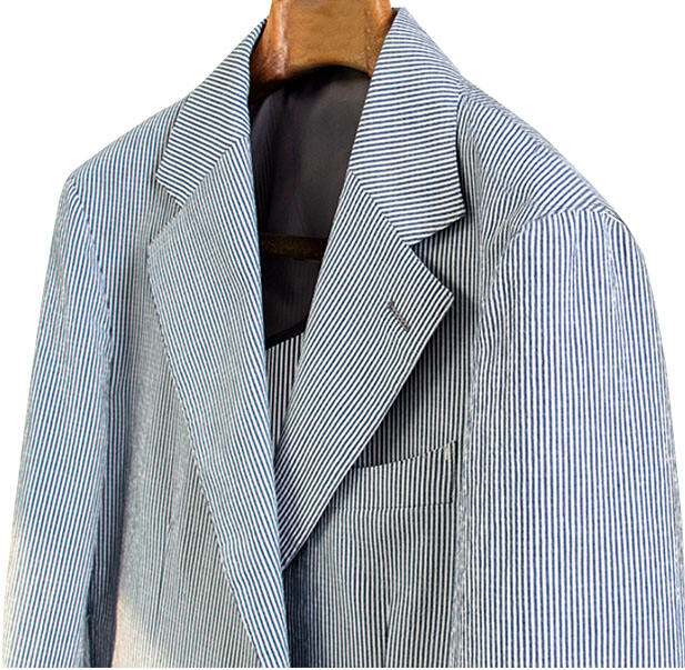 2024 Factory price business suit new style men's striped jacket suit custom mens suit details