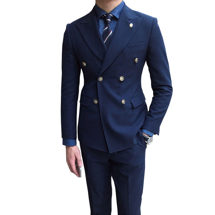 2024 Factory price soild color men suit double breasted classic blazer & jacket slim fit custom men's suit factory