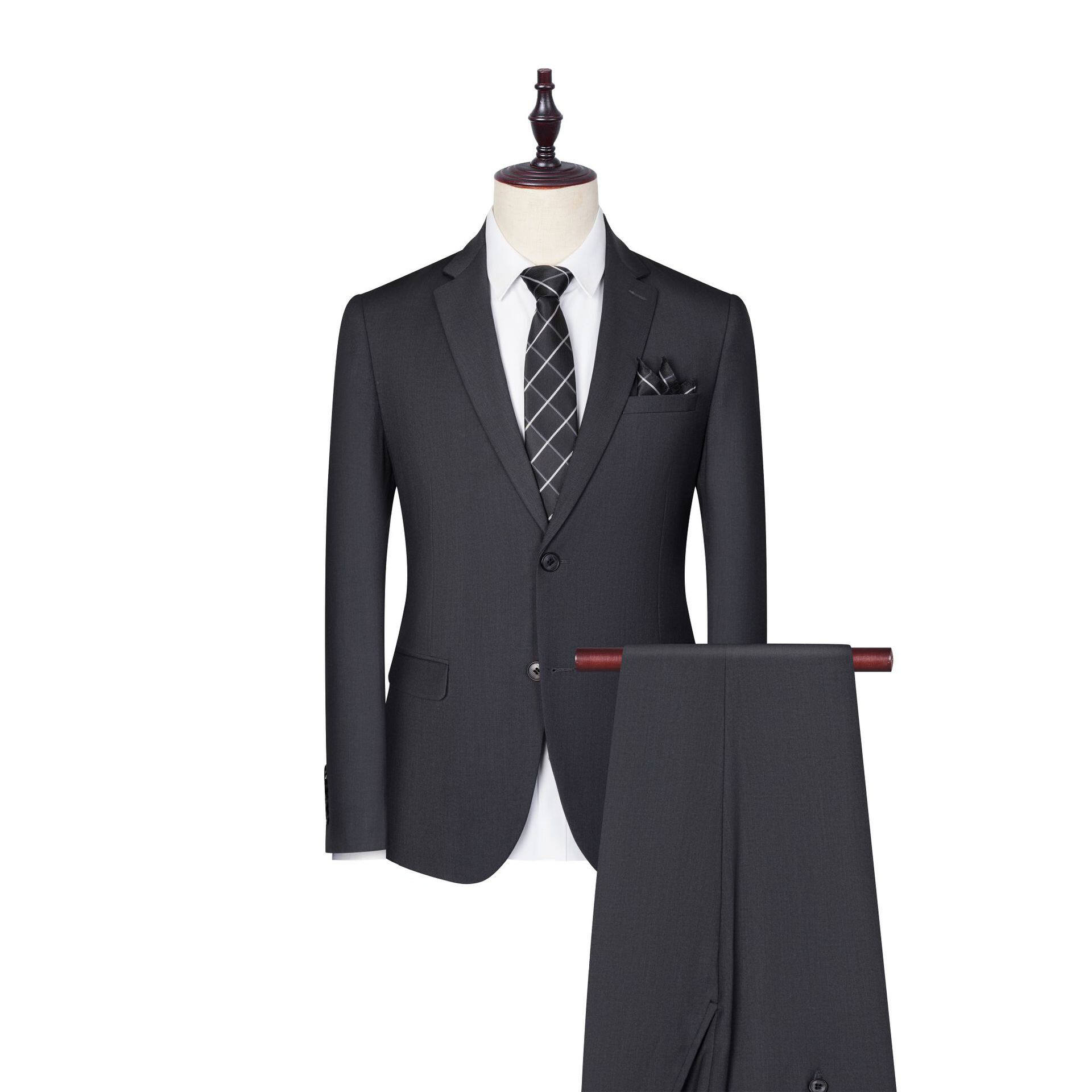 Costume pantalon formel pour hommes, costumes d'affaires et veste de mariage, détails personnalisés, 2024