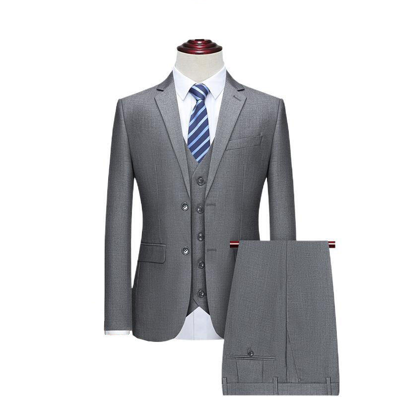 2024 Men's plain suit solid color slim fit suit & blazer Business custom mens suit details