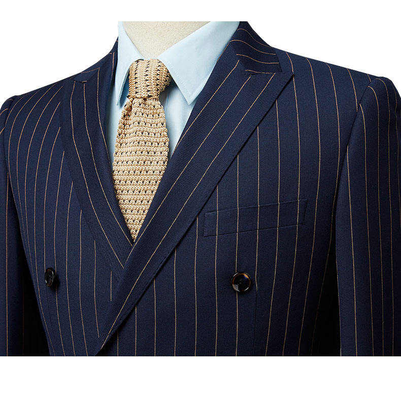 2024 Hot style na Business Striped Men suit na Slim Fit weddings jacket para sa custom na mens suit supplier