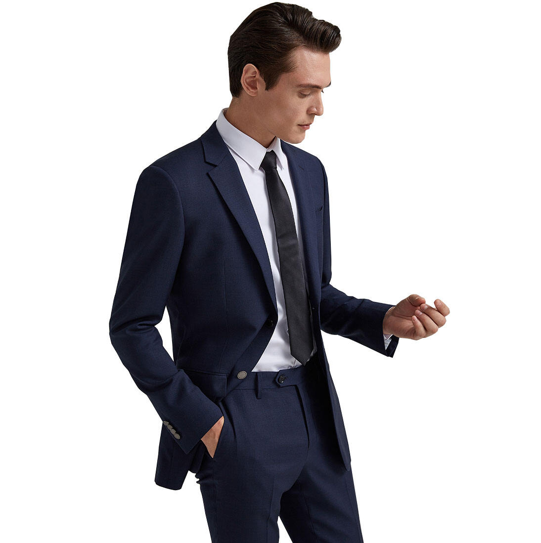 2024 High quality men suit and Blazer business wedding slim fit office solid color custom mens suit supplier