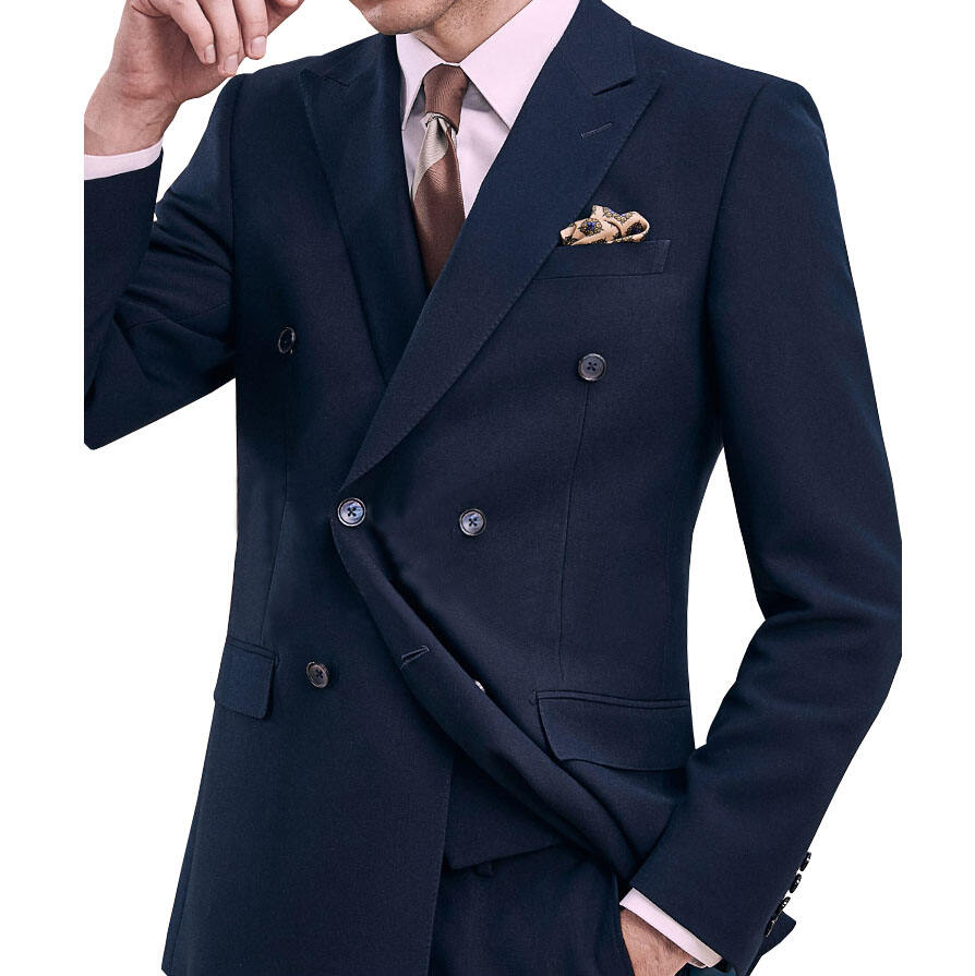 Costume classique à double boutonnage pour hommes, style tendance, blazer et veste d'affaires, coupe cintrée, fabrication de costumes personnalisés, 2024