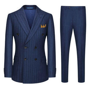 2024 Taas nga kalidad nga Striped Men Suit Slim Fit Wedding blazer custom mens suit nga mga detalye