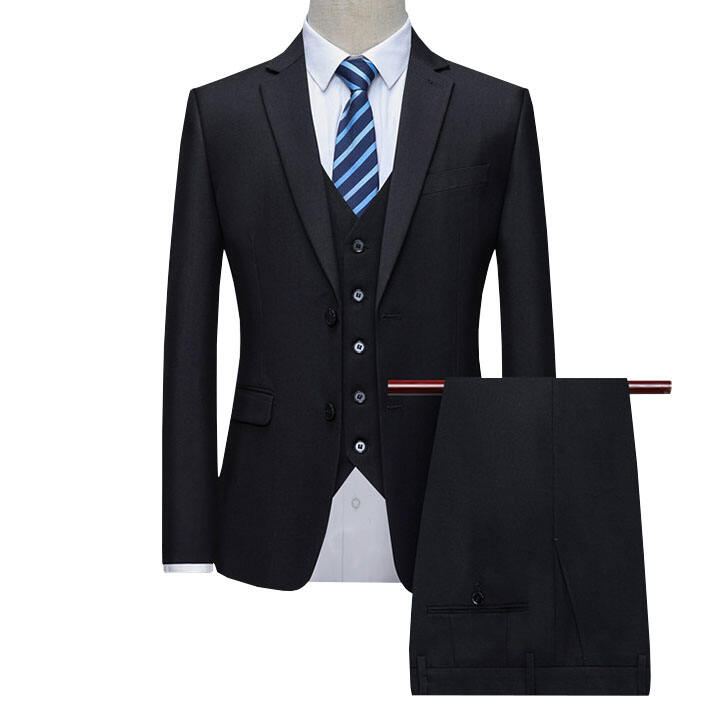 2024 Men's plain suit solid color slim fit suit & blazer Business custom mens suit factory