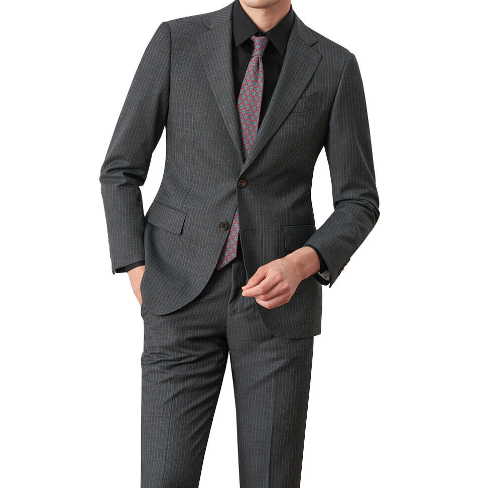 2024 Hot style factory price business suit new style striped jacket suit custom mens suit factory