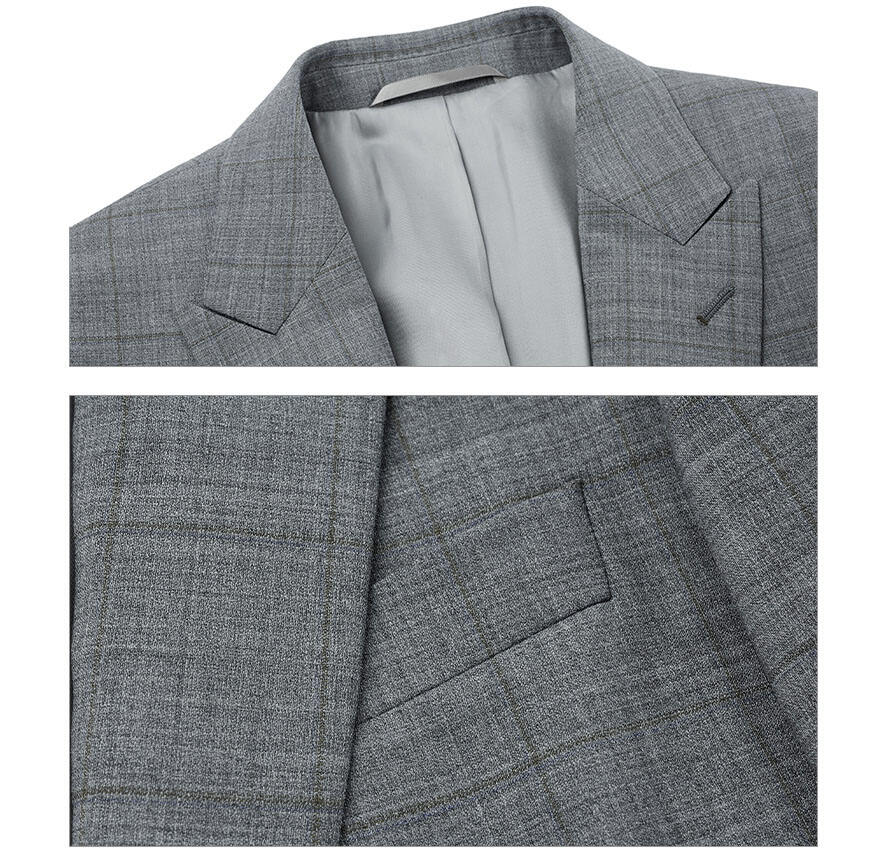 Costume d'affaires à carreaux pour hommes, 2024 pièces, coupe cintrée, personnalisé, Blazer pour fournisseur de mariage, 3